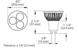 3x1W(3W) LED GU10 Bulb